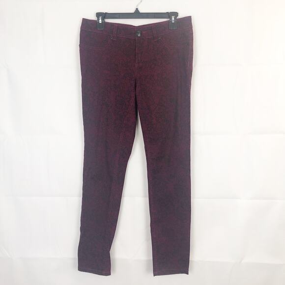 Seven 7 Mid Rise Floral Skinny Jeans Size 6 - Picture 1 of 12
